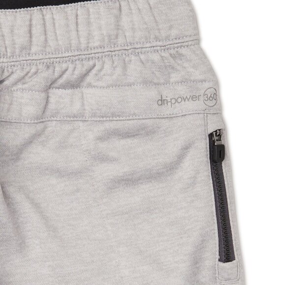 Russell Dri-Power Boys L 10/12 Sweatpant Tech Fleece Jogger Pockets SILVER/BLACK - Picture 2 of 3